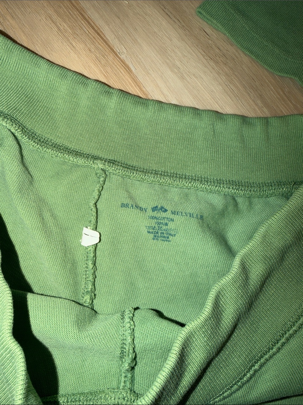 Brandy Melville Green Cotton Tee & Shorts Set xs like new worn once - Picture 5 of 9